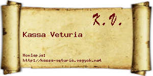 Kassa Veturia névjegykártya